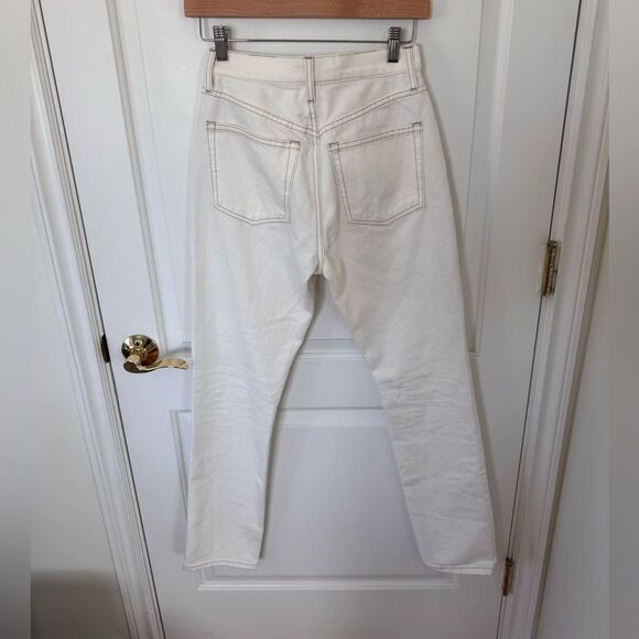 Wardrobe NYC White Jeans High Waisted Size 26 Minimalist Quiet Luxury - Picture 7 of 10